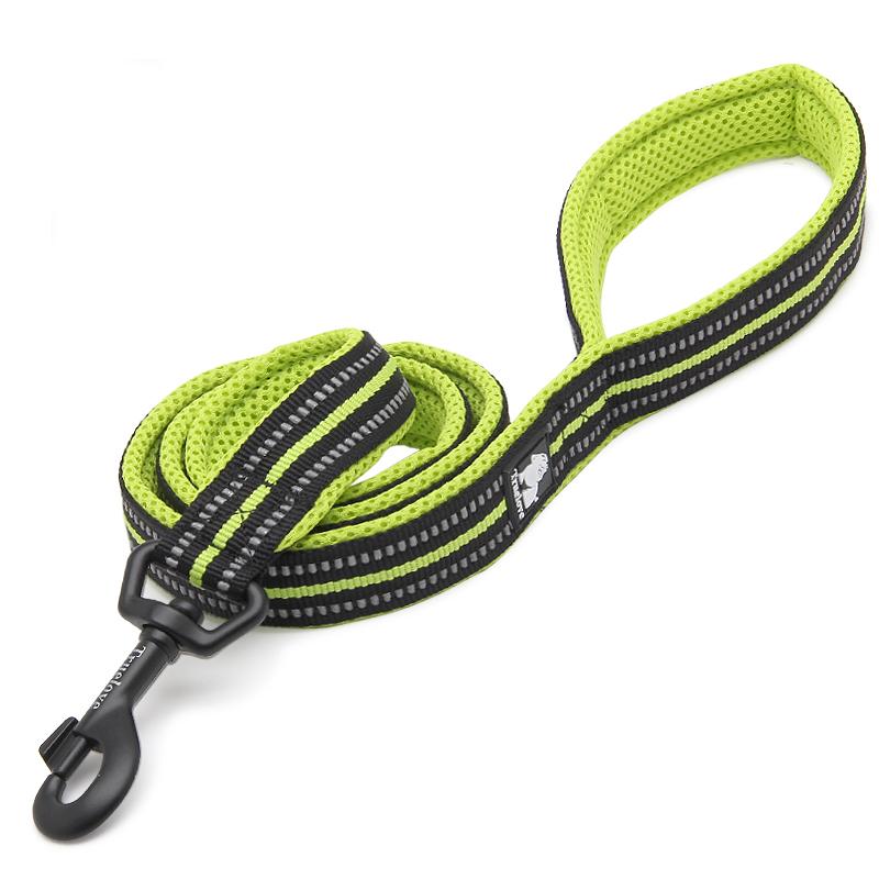 Truelove Dog Puppy Leads Airmesh Reflective 1.1m Neon Yellow 4 Sizes