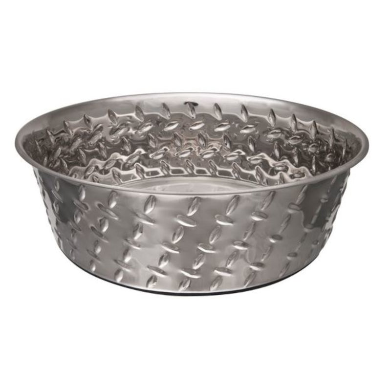 Loving Pets Dog Bowls Diamond Plate 5 Sizes