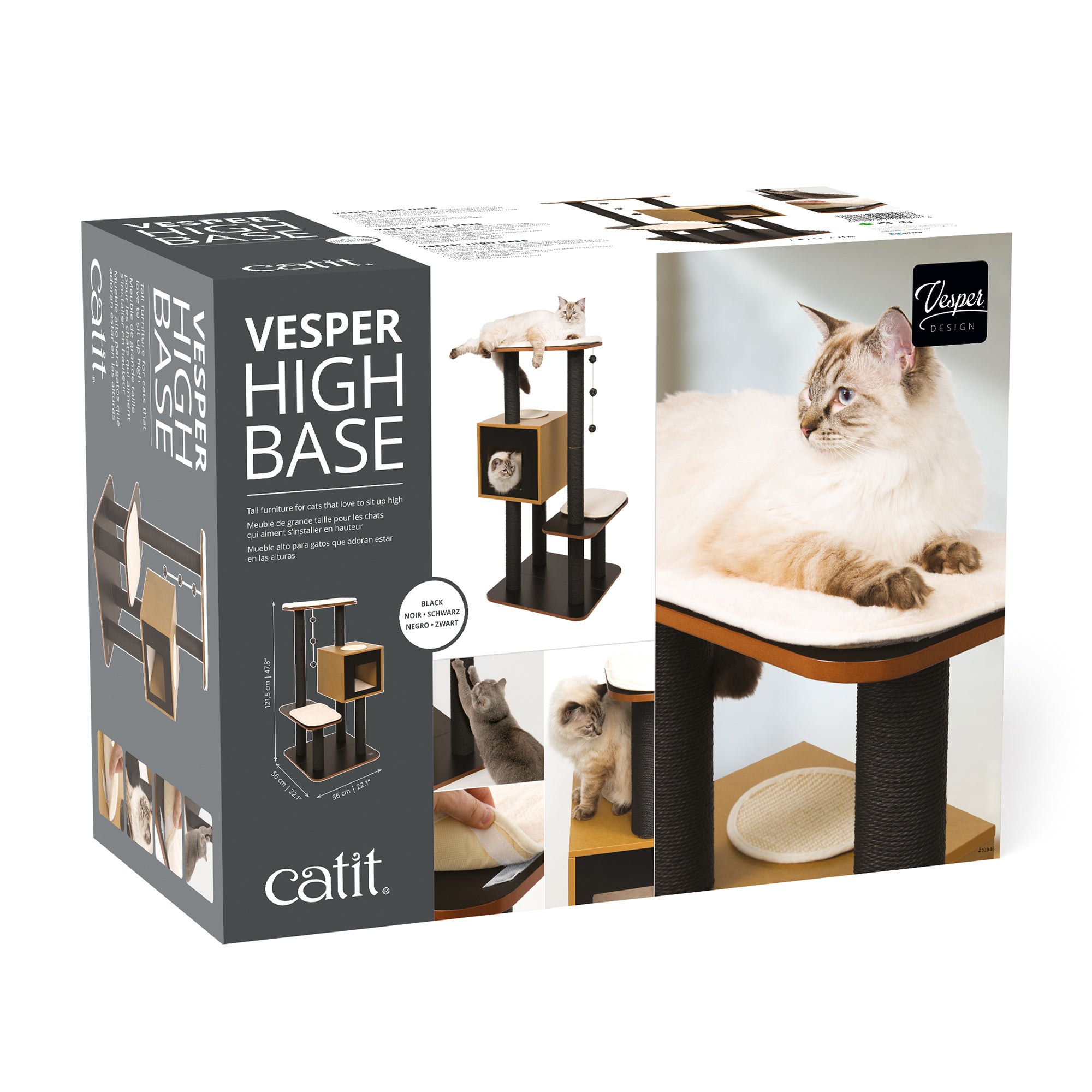 Catit Cat Furniture Vesper High Base Black