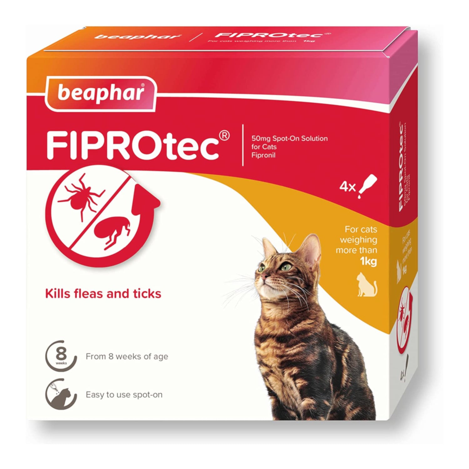 Beaphar Fiprotec Spot On Flea / Tick Treatment for Cats