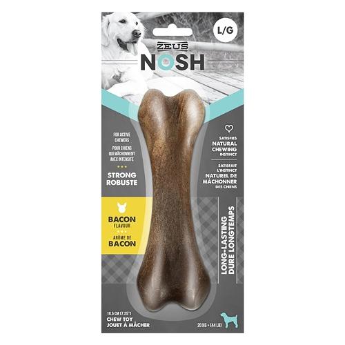 Zeus NOSH STRONG Chew Bone Toy Bacon Flavor 3 Sizes