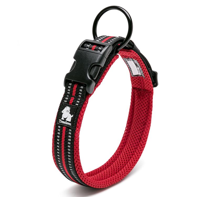 Truelove Dog Puppy Collars Airmesh Reflective Red 8 Sizes